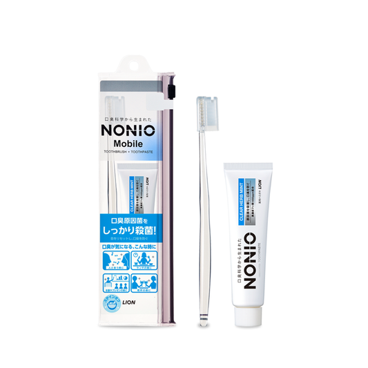 NONIO Mobile Travel Toothbrush & Toothpaste Set by Lion
